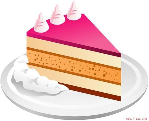 delicious cake vector