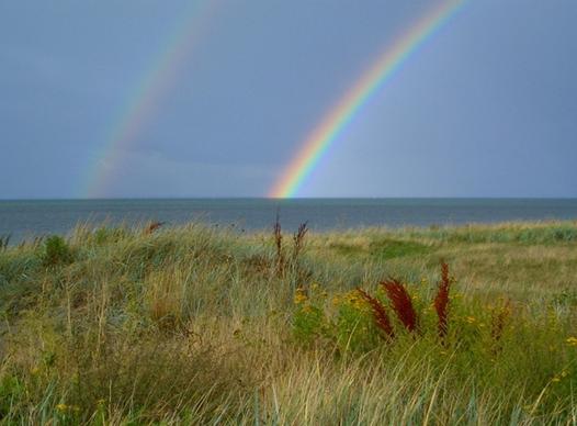 denmark landscape rainbow