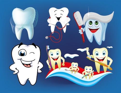 dental care lovely illustrations vector