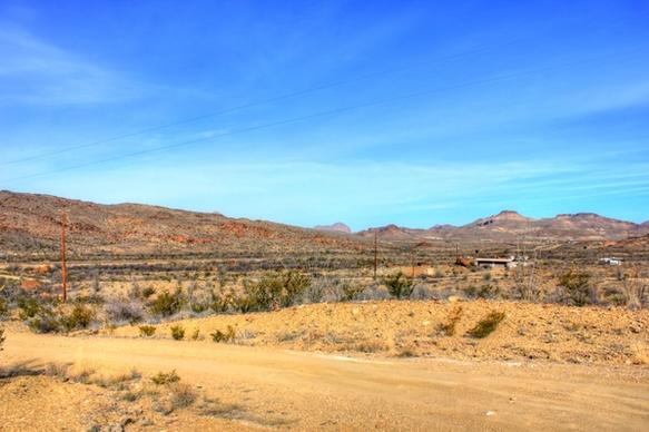 desert landscape at big bend national park texas
