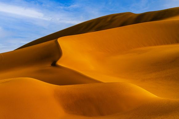 desert scenery picture elegant heave sand dune 