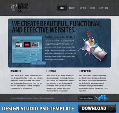 Design Studio Free PSD Template