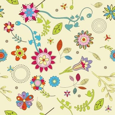 floral pattern background retro seamless design