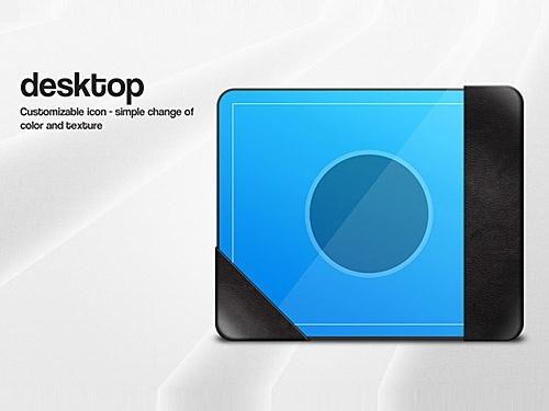 Desktop Icon Graphic PSD File