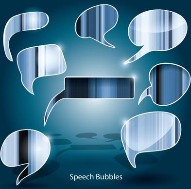 speech bubbles templates modern shiny flat design