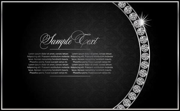 decorative background black white luxury sparkling diamond gems