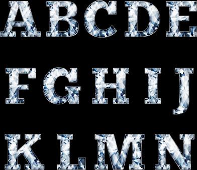 diamond styles alphabet design