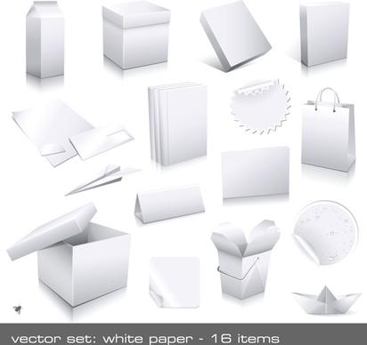 different blank packaging design vector set