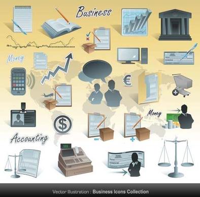 different business icons vector