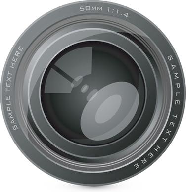 different camera lens mix vector set