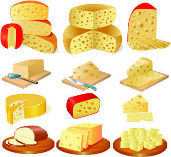 different cheese design set