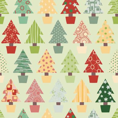 different christmas elements pattern vector
