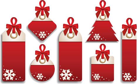 different christmas sale tags elements vector