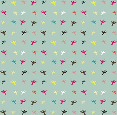 different color birds pattern vector