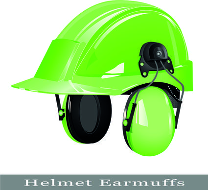 different colored safety helmet elements vector