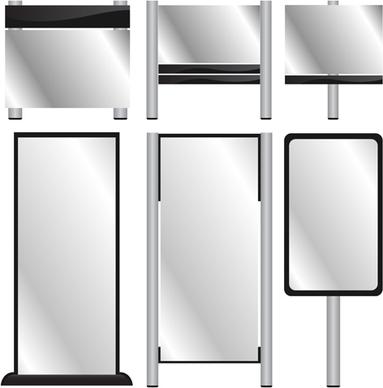 different display panels design elements vector