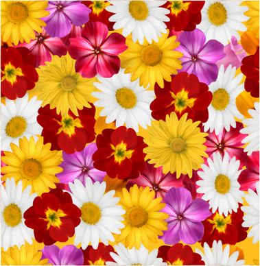 different flower seamless pattern creative vector