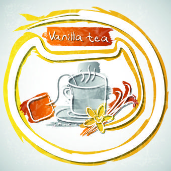 different fruit tea design vector
