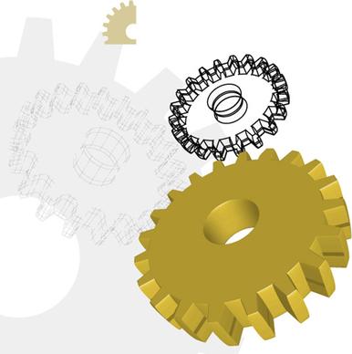 different gears mix vector set