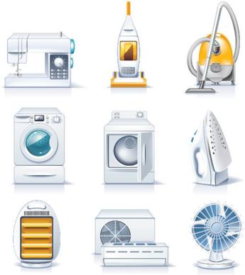different household appliances vector art