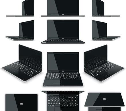different laptop desiang template vector