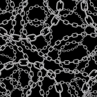 different metal chain art background vector