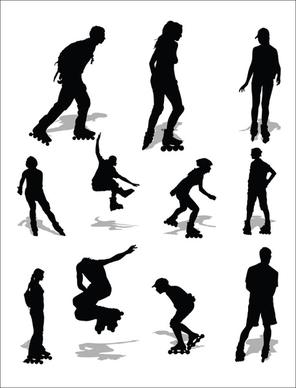 different of sport silhouette vector graphic set