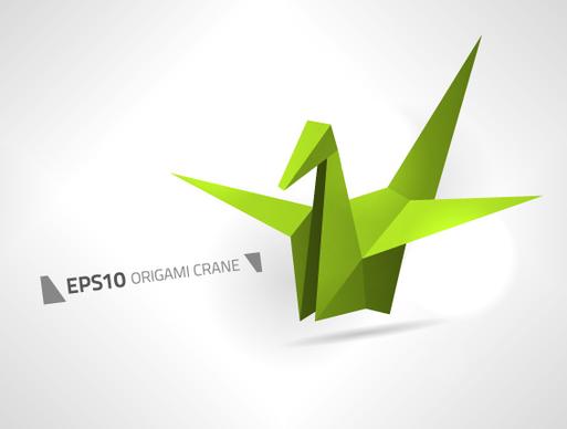 different origami art design vector