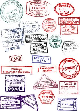 different passports template vector