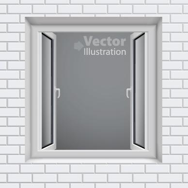 different plastic window design elements vector