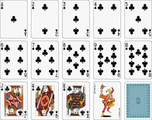 different playing card vector graphic