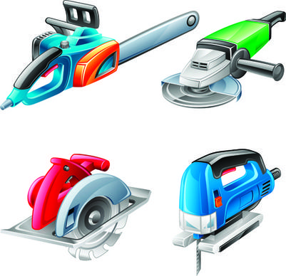 different power tools vector graphics
