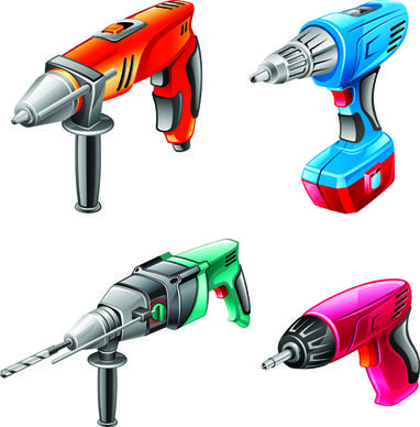 different power tools vector graphics