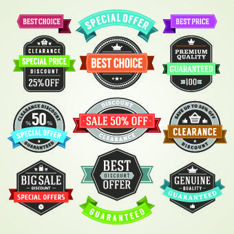 different sale label vector set
