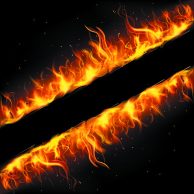 different shapes of the fire elements vector