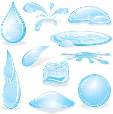 different shapes water drop creative design