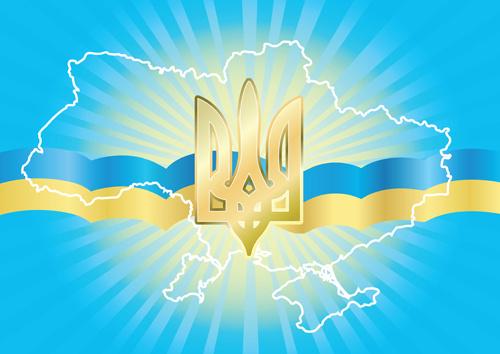 different ukraine symbols vector