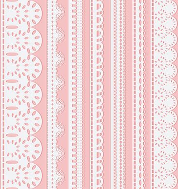 different white lace borders vector