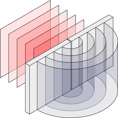Diffraction Through A Slit clip art