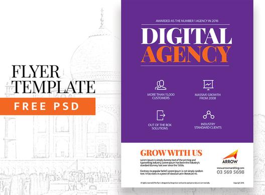 digital agency flyer template
