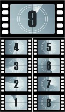 digital countdown vector film titles