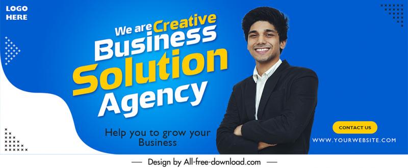 digital marketing agency corporate banner template modern realistic design