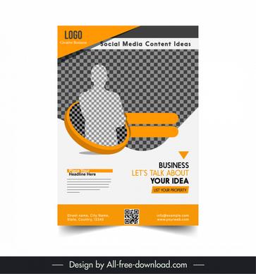 digital marketing flyer design template ex checkered human decor