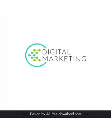 digital marketing logo circle chips shape