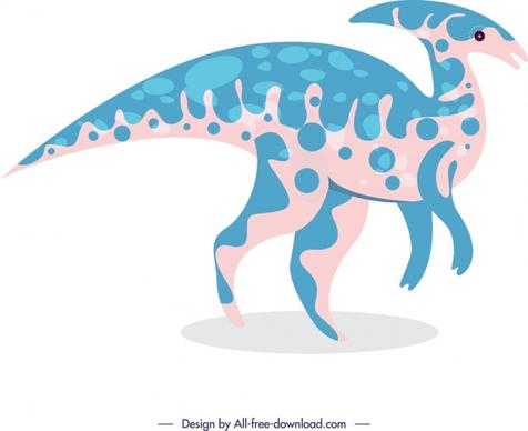 dinosaur background parasaurolophus icon cartoon sketch