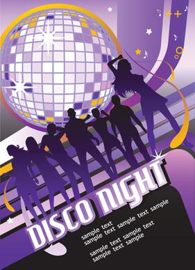 disco party flyer cover design vector