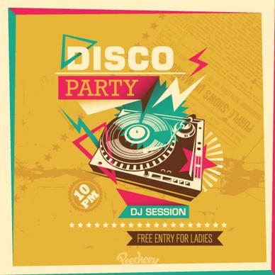 disco party retro poster