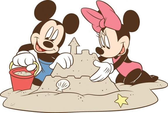 mickey mice background cute cartoon design