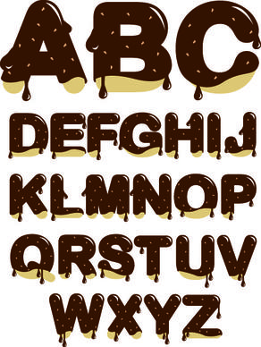 diverse alphabet elements vector art