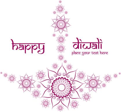 diwali card decorativel background vector